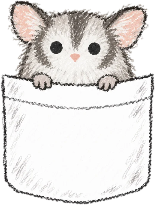 Sugar glider character with open arms